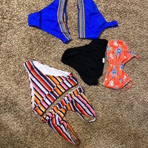 3 swimsuits, all for $20, or $8 a piece. every piece is a size small!